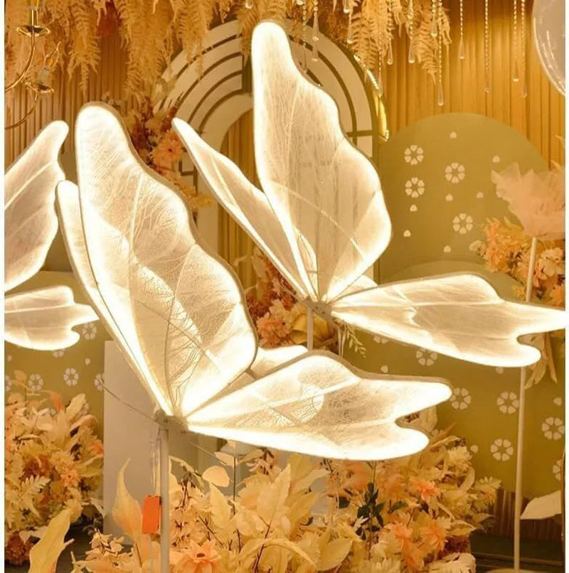 Elegant Ceiling Lamp Featuring Hanging Butterfly Accents