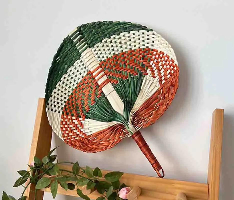 Artisan Bamboo Heart-Shaped Hand Fan