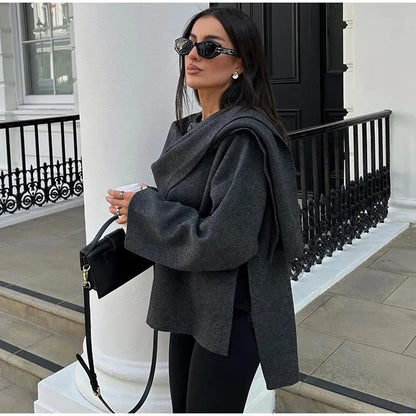 Elara Luxurious Oversized Wool Coat - Ultimate Comfort
