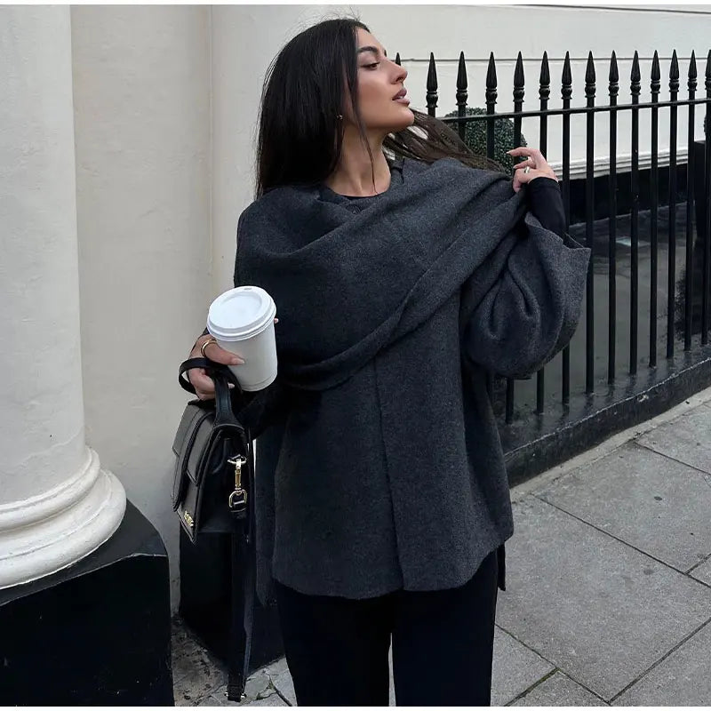 Elara Luxurious Oversized Wool Coat - Ultimate Comfort