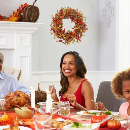 Golden Leaf and Sunflower-Themed Door Decoration
