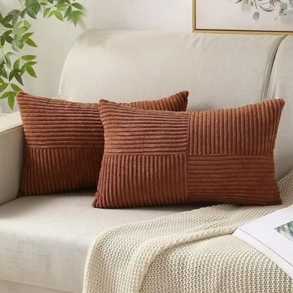 Chic Corduroy Throw Pillow Cover for Home Décor