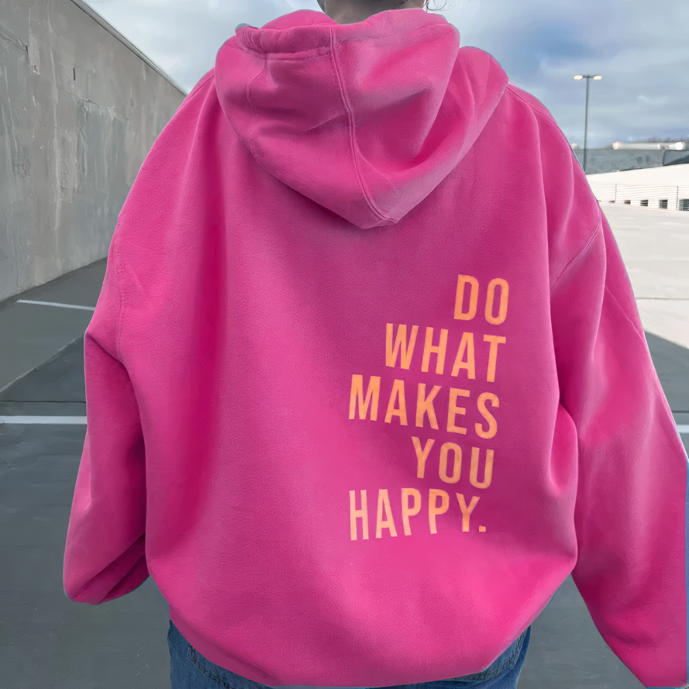 Catherine™ - Pink Hoodie with Eye-Catching Accents