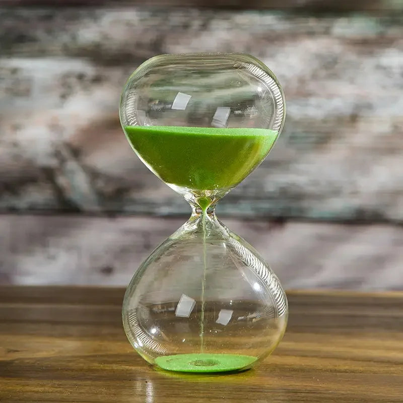 Artistic Glass Hourglass - Decorative Timepiece