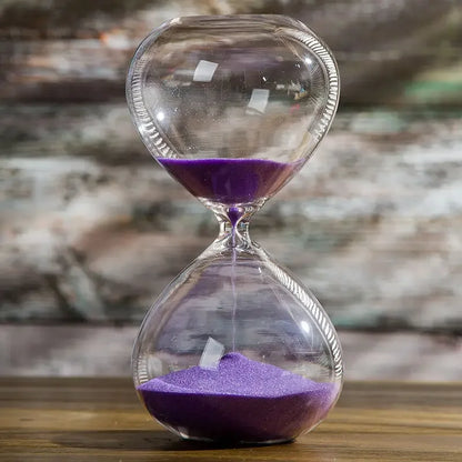Artistic Glass Hourglass - Decorative Timepiece