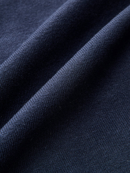 Racy | Knit Outerwear with Sailor Collar and Denim Trim