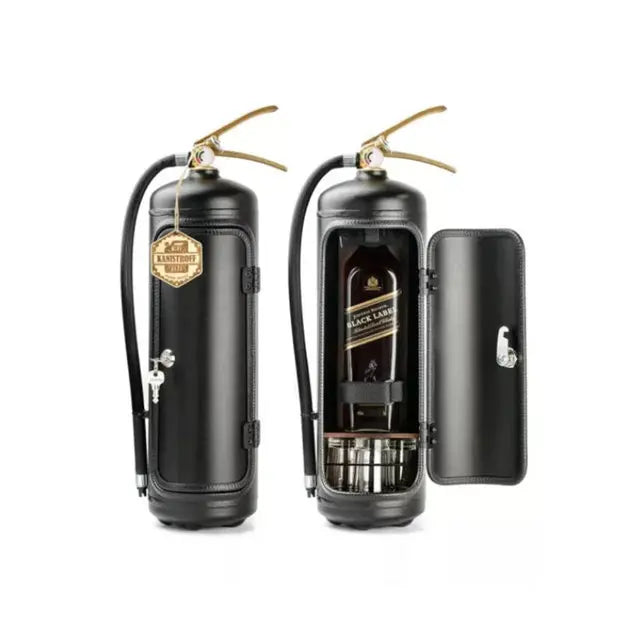 FlameBar | Concealed Fire Extinguisher Minibar - Stylish Hidden Drinks Cabinet for Home Bar Decor