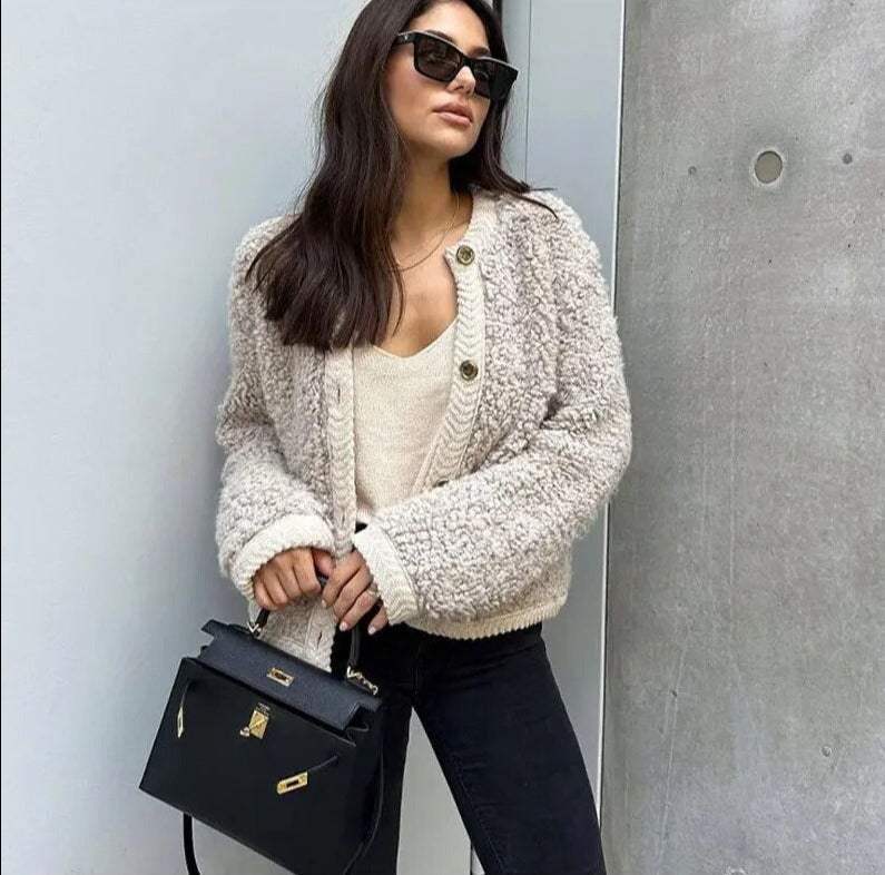 Women's Cozy Soft Teddy Jacket – Ideal for Autumn Wear