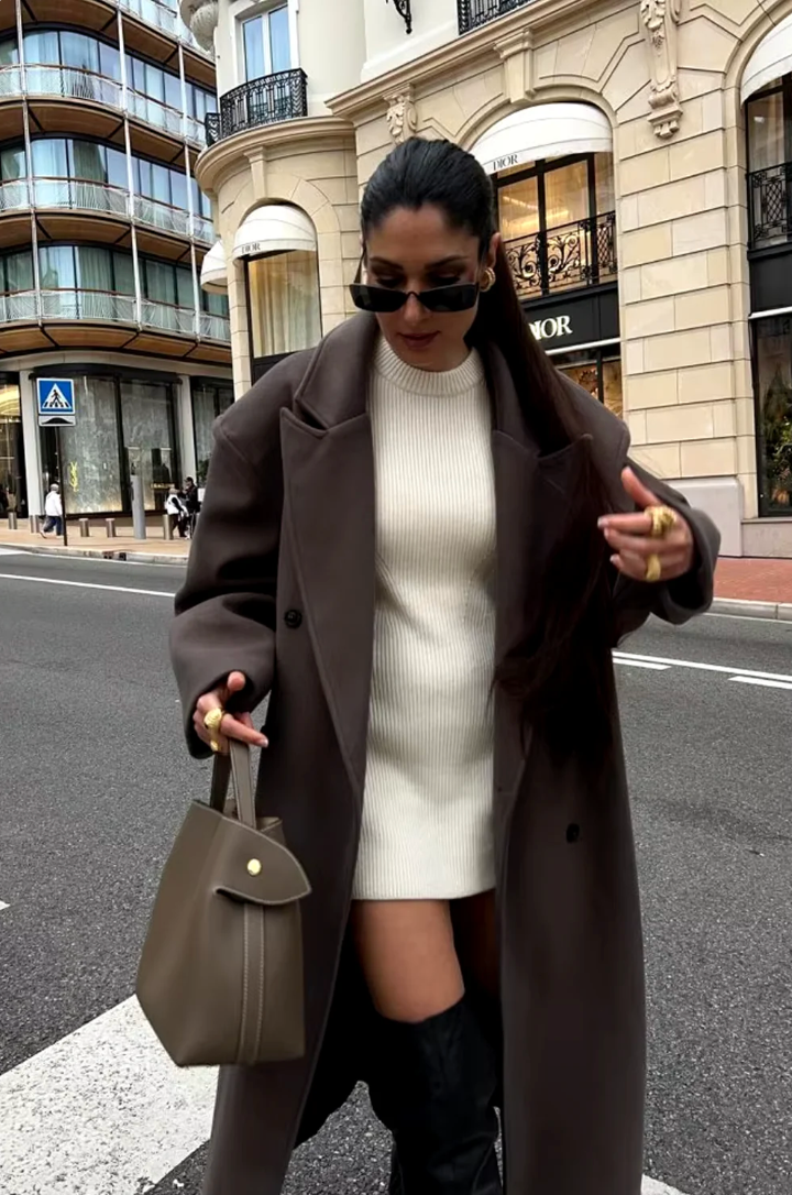 Stylish Oversized Double-Breasted Autumn Coat for Women