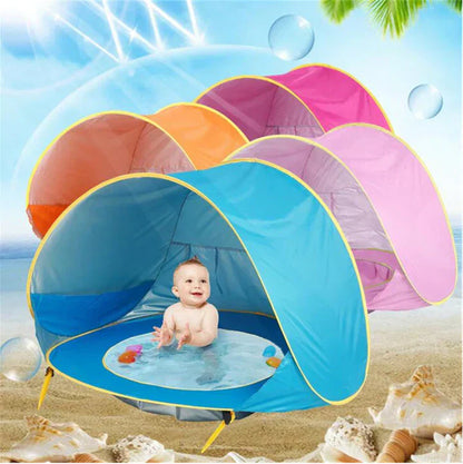 SunShell Kids' Tent with UV Protection and Mini Pool