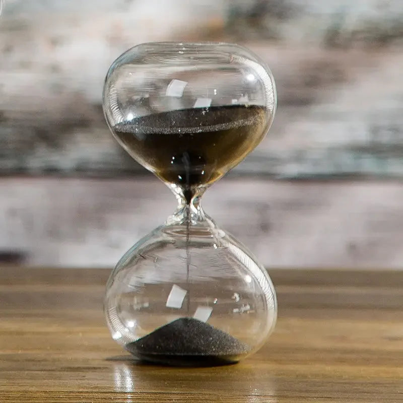 Artistic Glass Hourglass - Decorative Timepiece