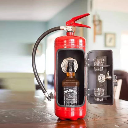 FlameBar | Concealed Fire Extinguisher Minibar - Stylish Hidden Drinks Cabinet for Home Bar Decor