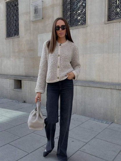 Women's Cozy Soft Teddy Jacket – Ideal for Autumn Wear