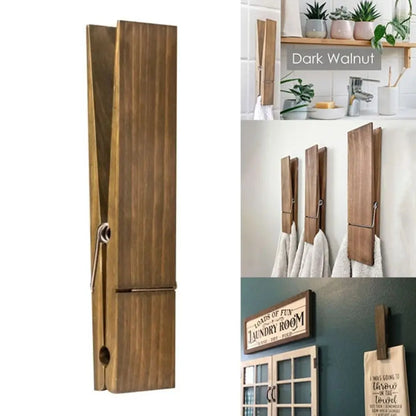 TowelGrip | Contemporary Wooden Peg Towel Rack - Stylish Bathroom Hook