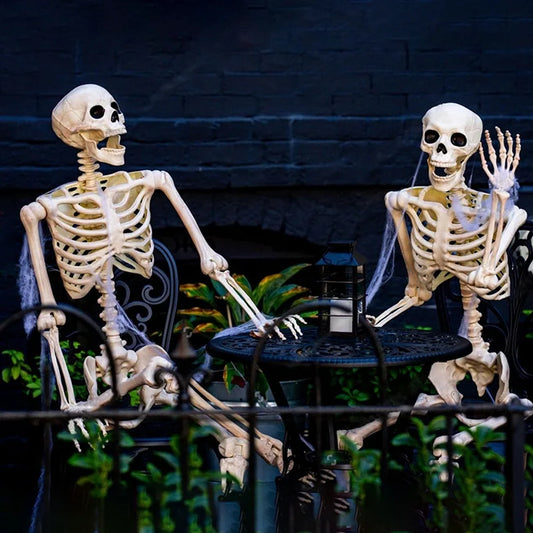 Adjustable Human Skeleton 90–165 cm — Lifelike Decoration for Halloween and Horror Occasions