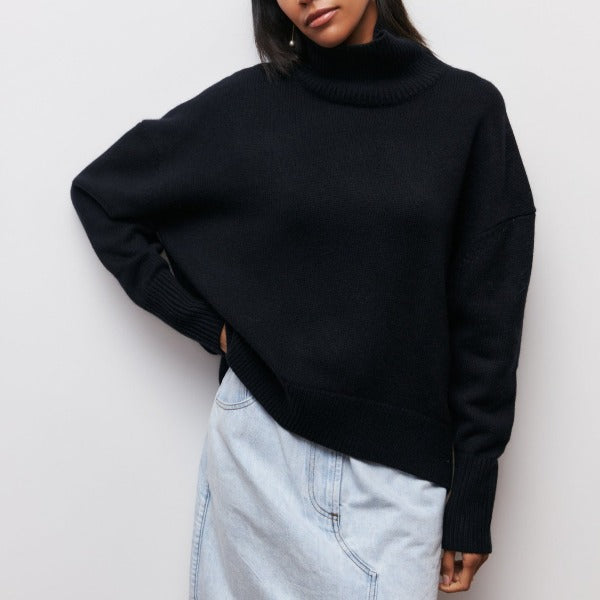 Katrielle Women's Cozy Winter Roll Neck Sweater