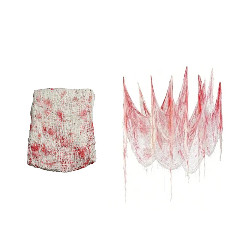 Spooky Bloody Gauze Door Curtain – Perfect for Halloween and Horror Party Decor