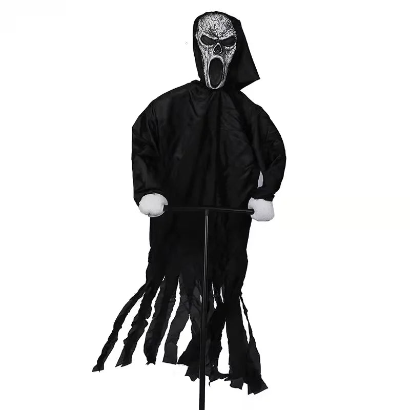 Garden Hanging Ghost Scarecrow - Halloween Decor & Bird Deterrent