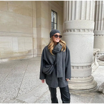 Elara Luxurious Oversized Wool Coat - Ultimate Comfort