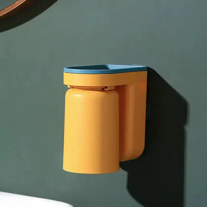 BrushDock | Magnetic Cup Toothbrush Holder - Self-Adhesive Wall Organizer for Your Bathroom