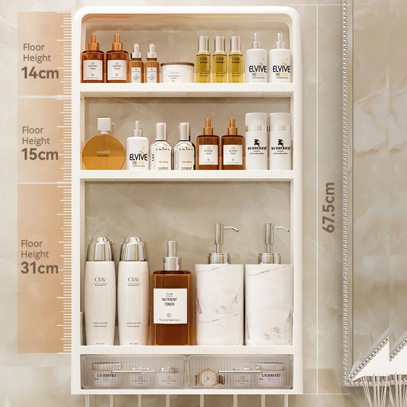 ShelfSnap | No-Drill Wall-Mounted Bathroom Organizer - Effortless Storage for Essentials