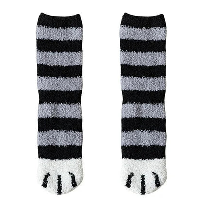 Women's Super Soft Cotton Cat Paw Socks – Ideal for Winter, Size EU 35-42