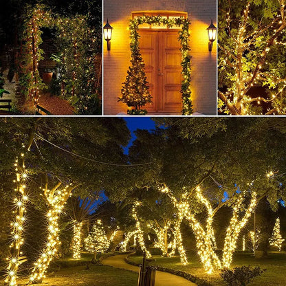 Eco-Friendly Solar LED Outdoor Lights - Waterproof Christmas Lighting with 20/50 LEDs for Energy Efficiency