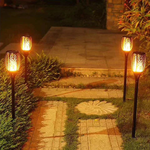 Solar-Powered Garden Torch