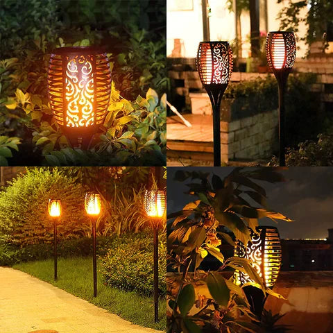 Solar-Powered Garden Torch