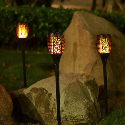 Solar-Powered Garden Torch