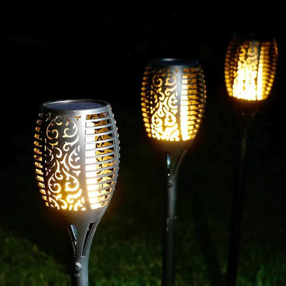 Solar-Powered Garden Torch