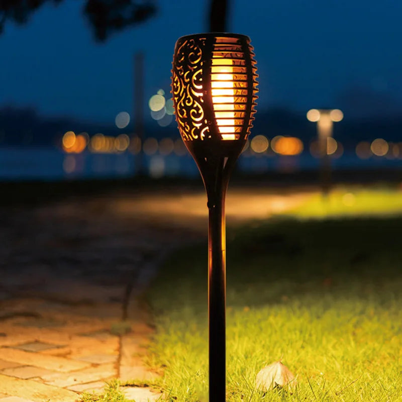 Solar-Powered Garden Torch