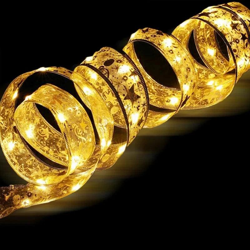 Warm White LED Christmas String Lights for Tree and Party Decor – Available in Silver, Gold, and Red, Lengths from 1M to 10M