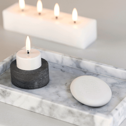 Minimalist White LED Candles for Elegant Interiors