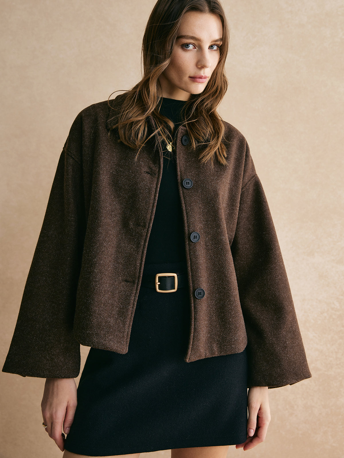Refined Tweed Button-Down Jacket in Jelly