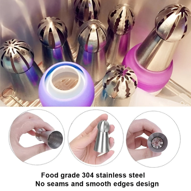 Artistic Piping Nozzle Set for Effortless Cake Decoration
