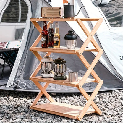 Portable Lightweight Wooden Folding Rack