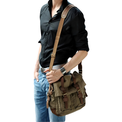 UrbanTrail Large Canvas Shoulder Bag for Men