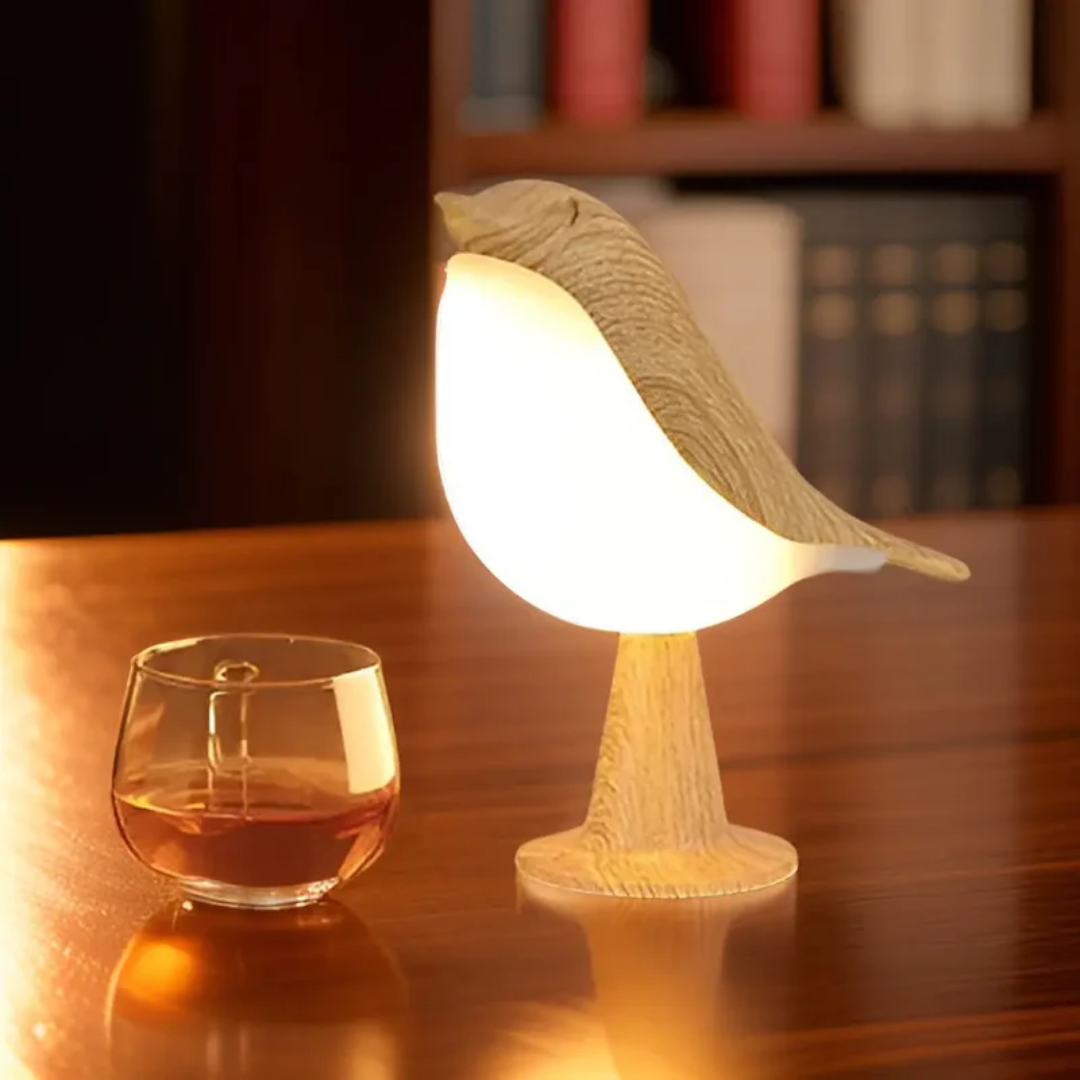 FeatherGlow: Stylish Bird-Shaped LED Lamp with Touch Control and Aromatherapy Feature