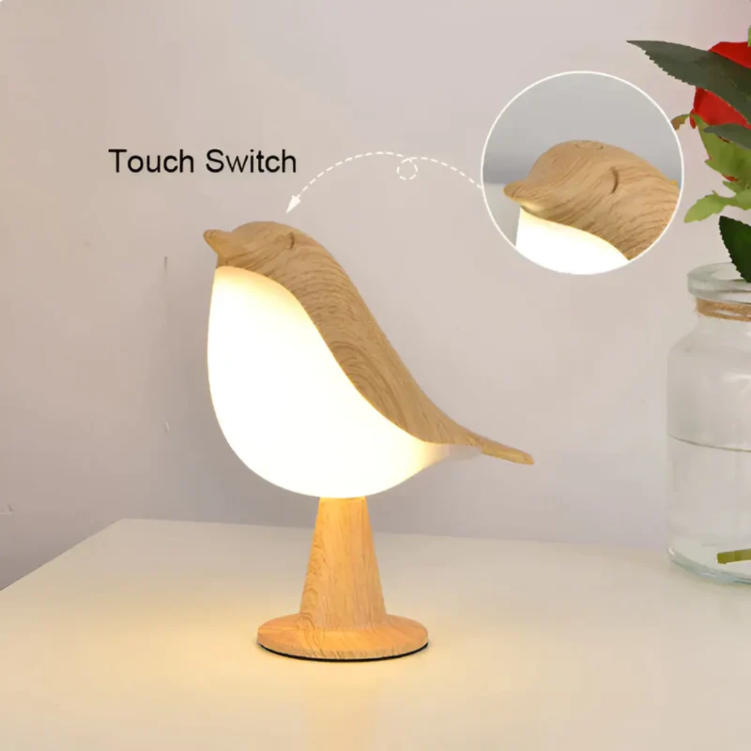 FeatherGlow: Stylish Bird-Shaped LED Lamp with Touch Control and Aromatherapy Feature