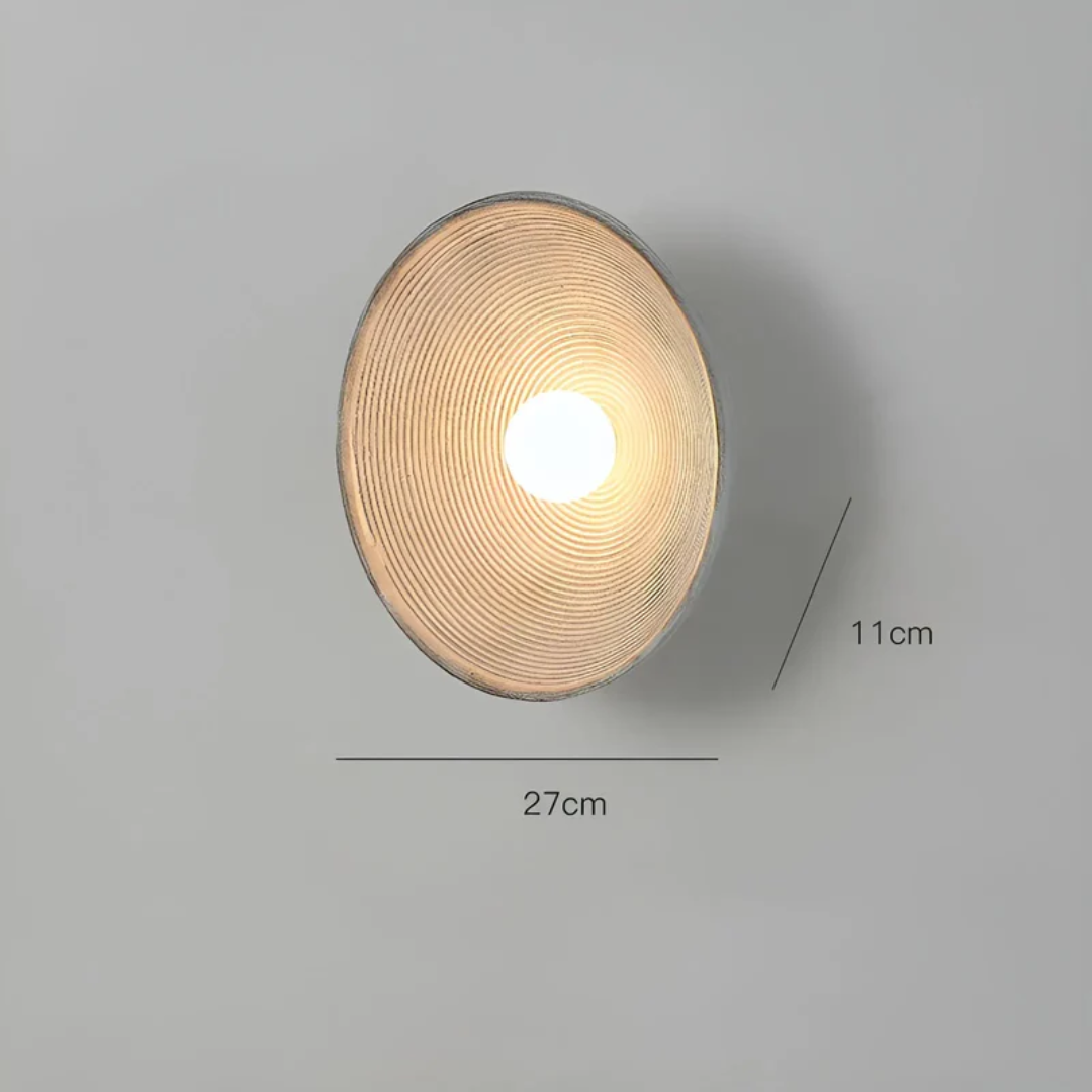 ZenGlow Round Wall Lamp - Embrace Japanese Wabi-Sabi Aesthetics