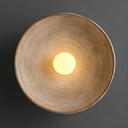 ZenGlow Round Wall Lamp - Embrace Japanese Wabi-Sabi Aesthetics