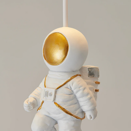 CosmoGlow Modern LED Ceiling Light - Moon & Astronaut Design for Kids' Rooms