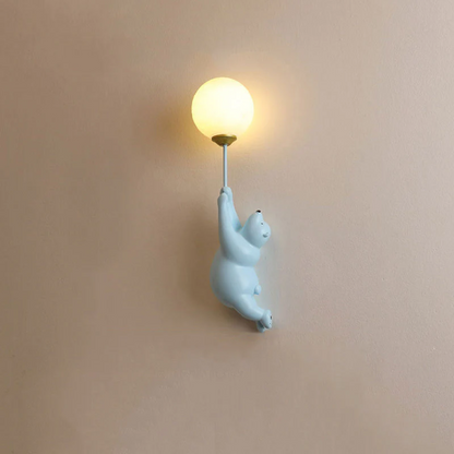 TeddyGlow Bear-Shaped LED Wall Lamp