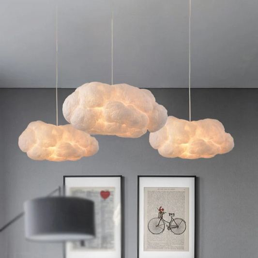 Nimbus White PVC and Cotton Hanging LED Pendant Lamp