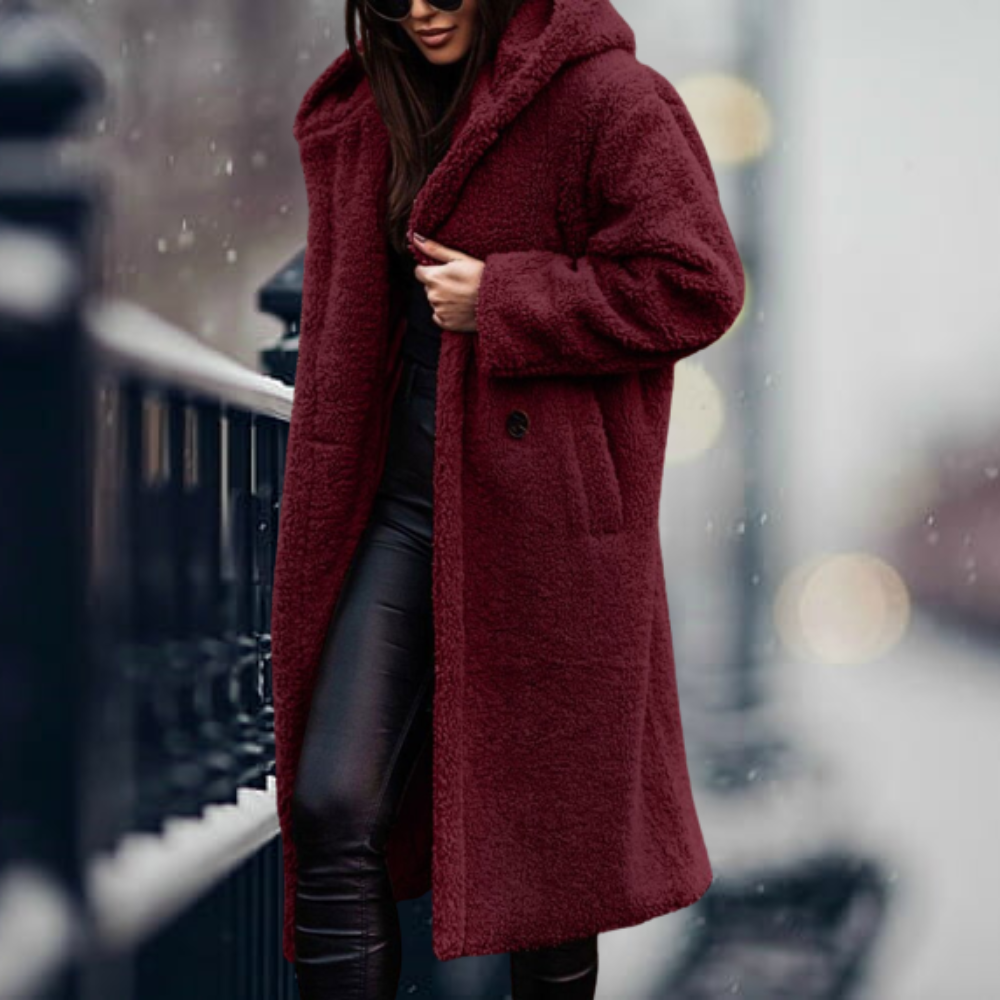 W&W - Opulent Comfort: Faux Fur Hooded Coat