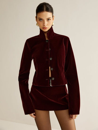 Raquel | Short Blazer with Velvet Lapels
