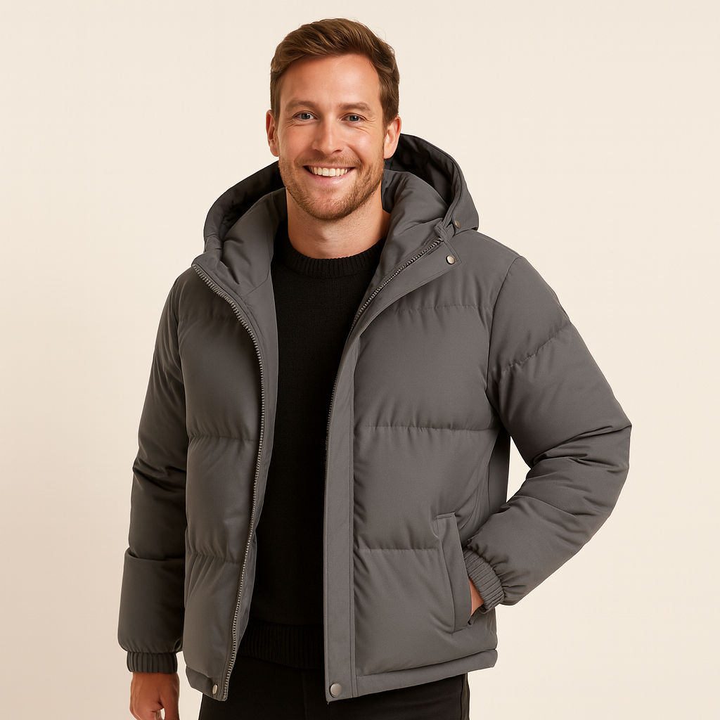 LIVAA – Men's Hooded Puffer Jacket for Winter