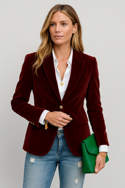 Women's Velvet Blazer