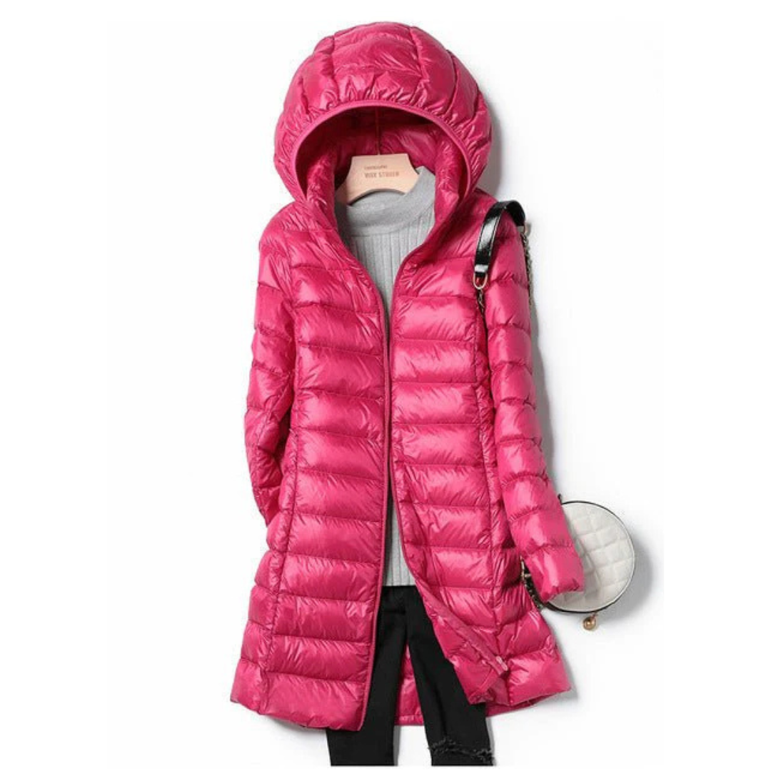 Rose | Chic Women's Hooded Winter Puffer Jacket - Cozy & Warm